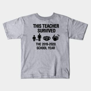 This teacher survived the 2020 school year Corona teacher gift idea Kids T-Shirt